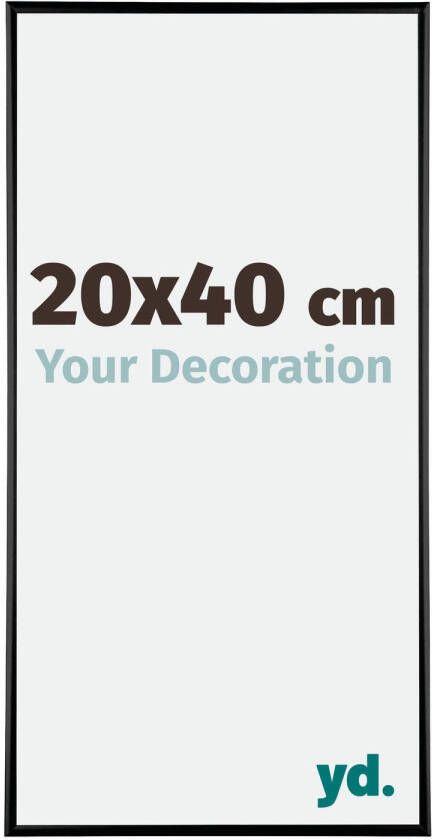 Your Decoration Fotolijst 20x40cm Zwart Hoogglans Aluminium Kent