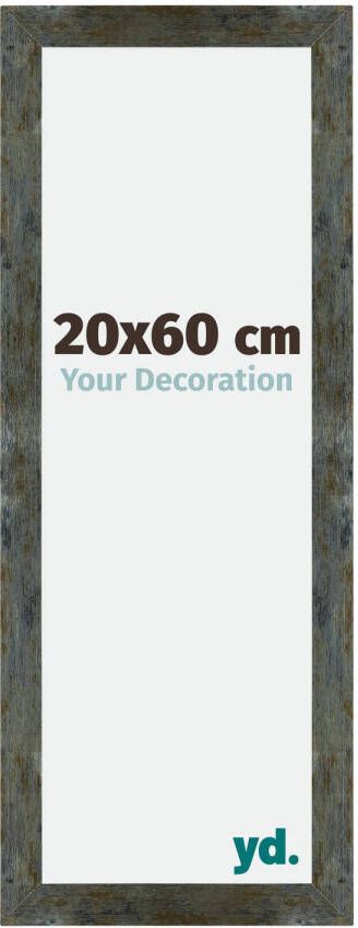Your Decoration Fotolijst 20x60cm Blauw Goud Gemeleerd MDF Mura