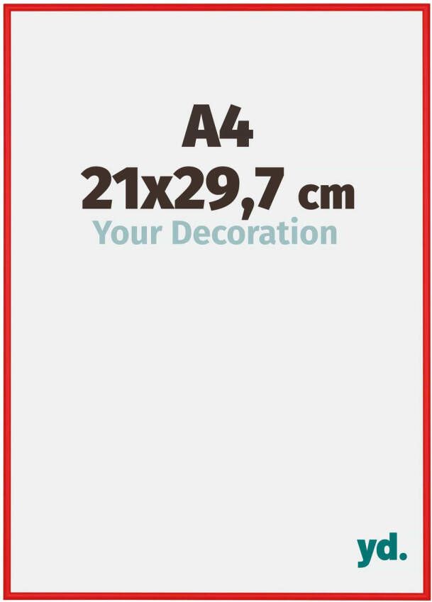 Your Decoration Fotolijst 21x29 7cm A4 Rood Ferrari Aluminium New York