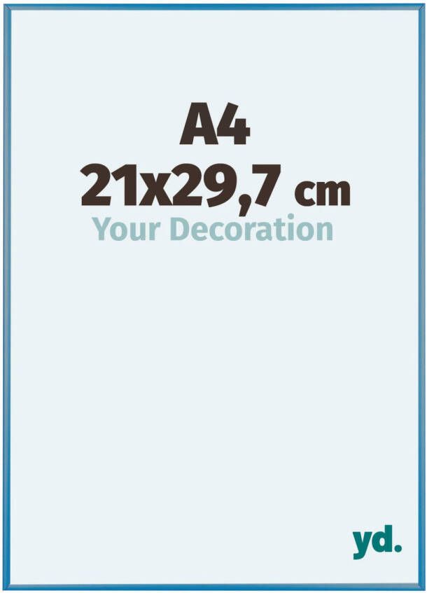 Your Decoration Fotolijst 21x29 7cm A4 Staal Blauw Aluminium Austin