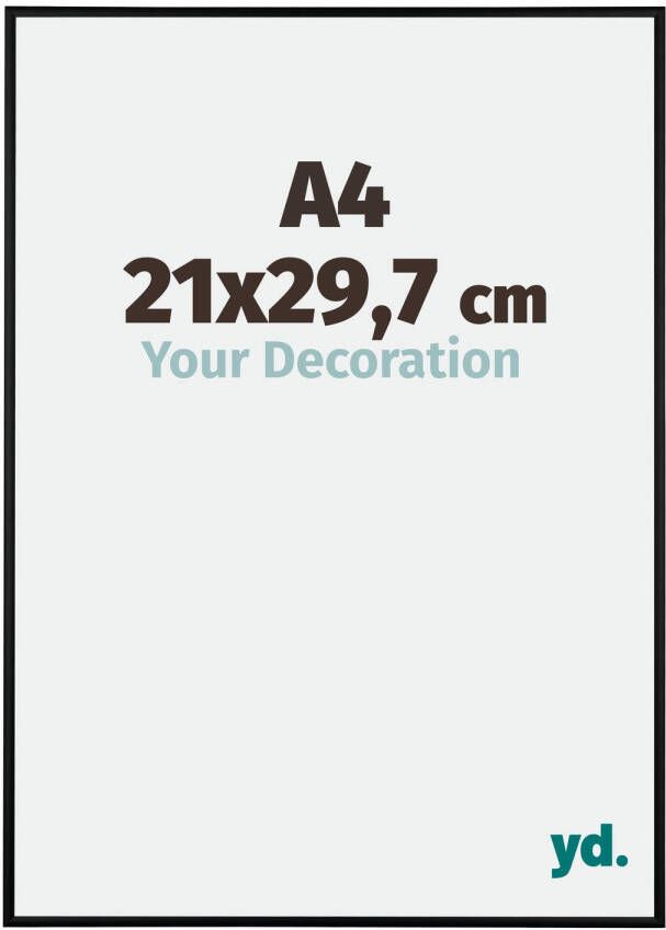 Your Decoration Fotolijst 21x29 7cm A4 Zwart Mat Aluminium Austin