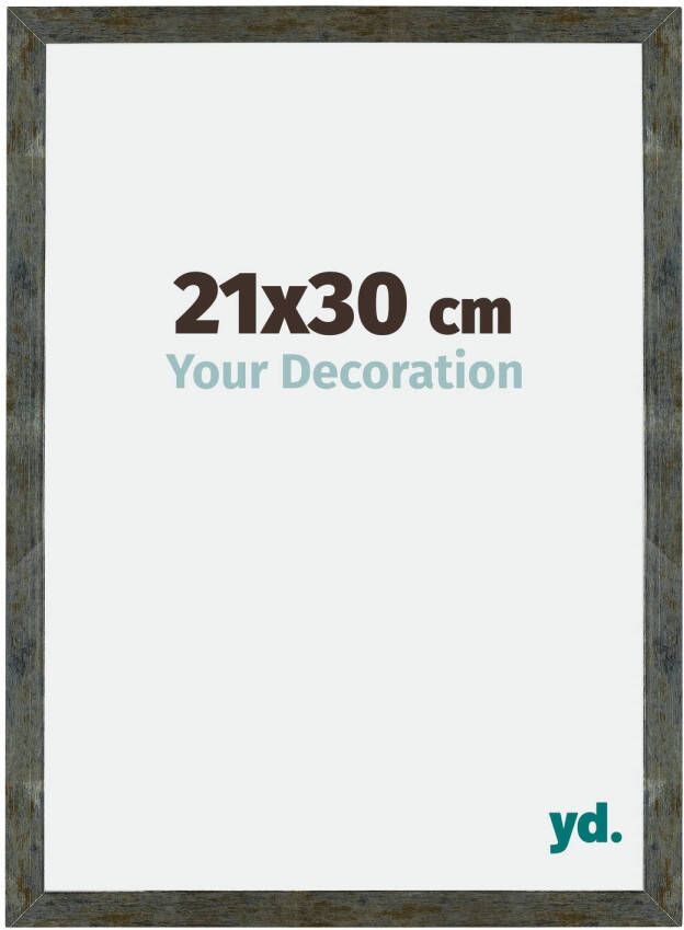 Your Decoration Fotolijst 21x30cm Blauw Goud Gemeleerd MDF Mura