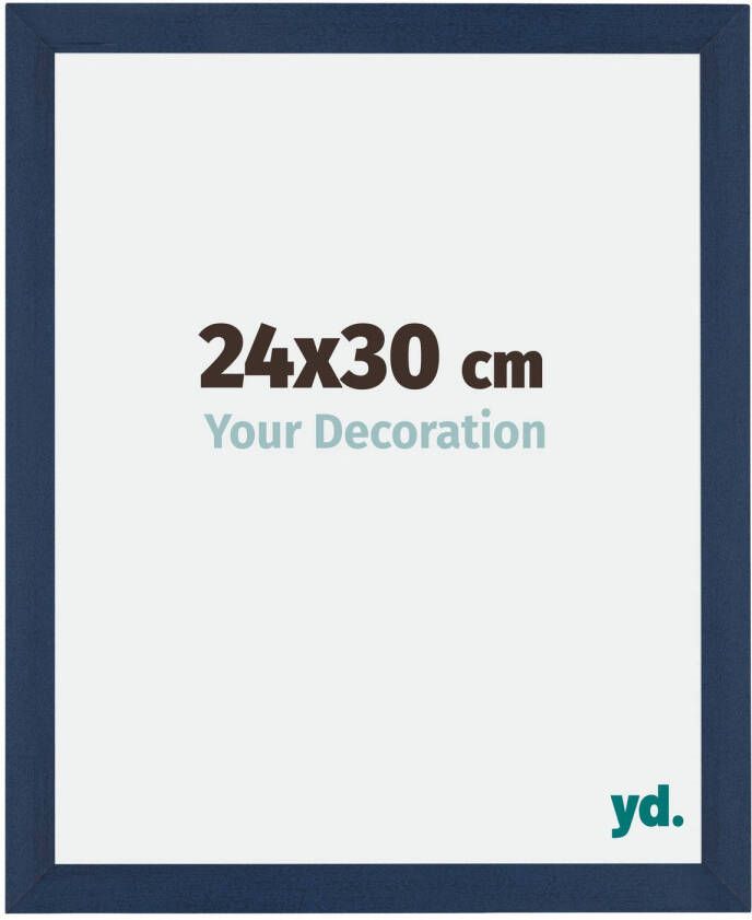 Your Decoration Fotolijst 24x30cm Donkerblauw Geveegd MDF Mura