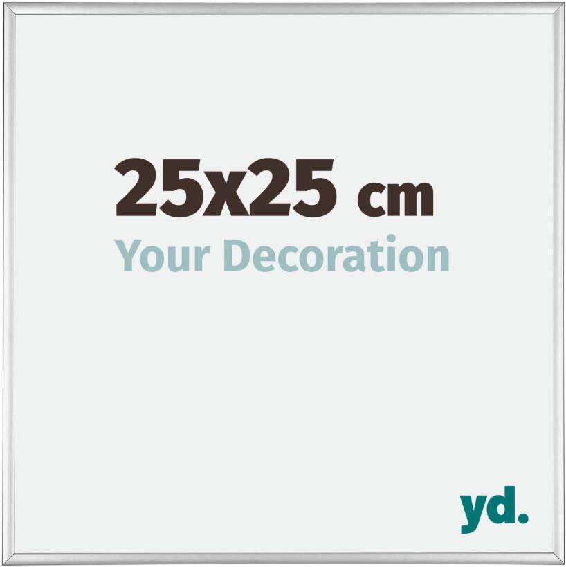 Your Decoration Fotolijst 25x25cm Zilver Hoogglans Aluminium Kent