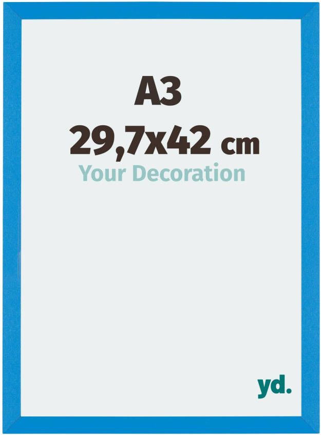 Your Decoration Fotolijst 29 7x42cm A3 Helder Blauw MDF Mura