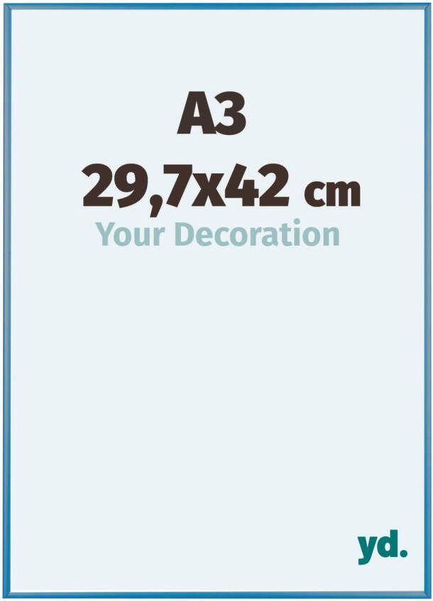 Your Decoration Fotolijst 29 7x42cm A3 Staal Blauw Aluminium Austin