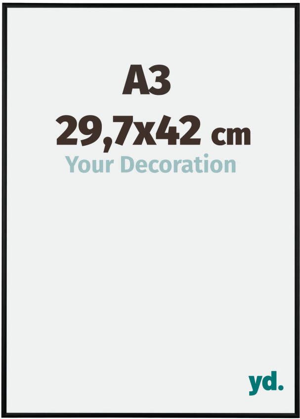 Your Decoration Fotolijst 29 7x42cm A3 Zwart Mat Aluminium Austin
