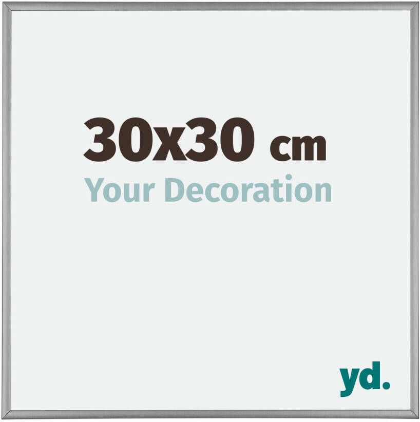 Your Decoration Fotolijst 30x30cm Platina Aluminium Kent