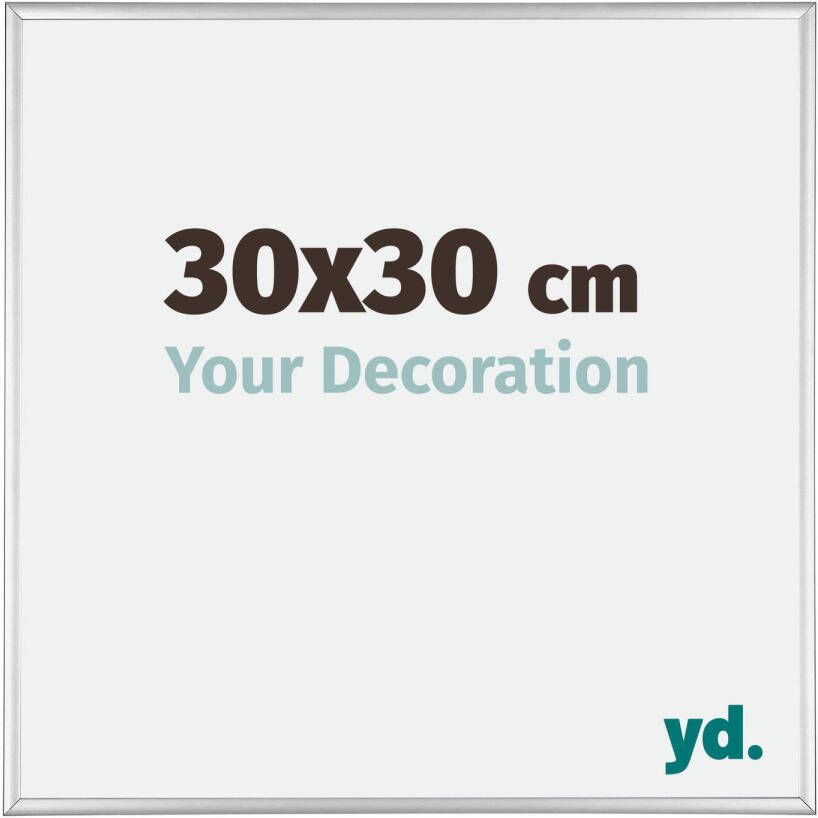 Your Decoration Fotolijst 30x30cm Zilver Hoogglans Aluminium Kent