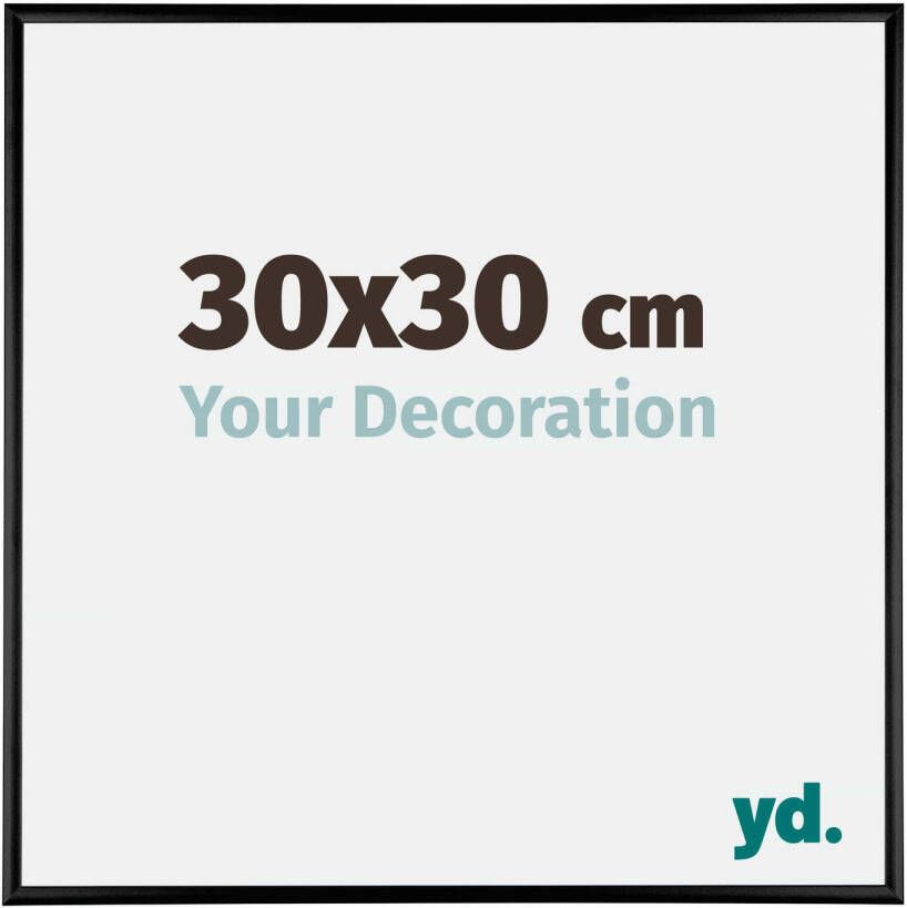 Your Decoration Fotolijst 30x30cm Zwart Hoogglans Aluminium Kent