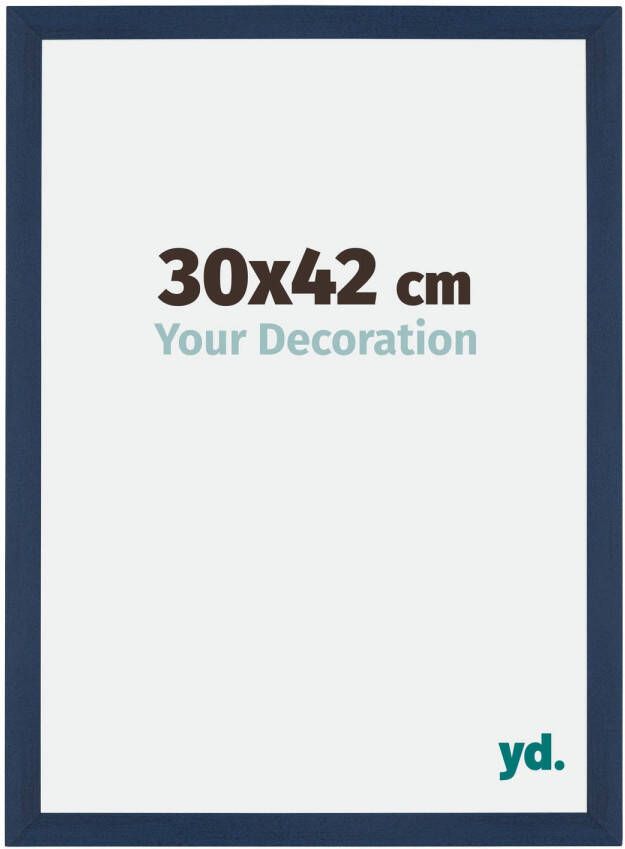 Your Decoration Fotolijst 30x42cm Donkerblauw Geveegd MDF Mura