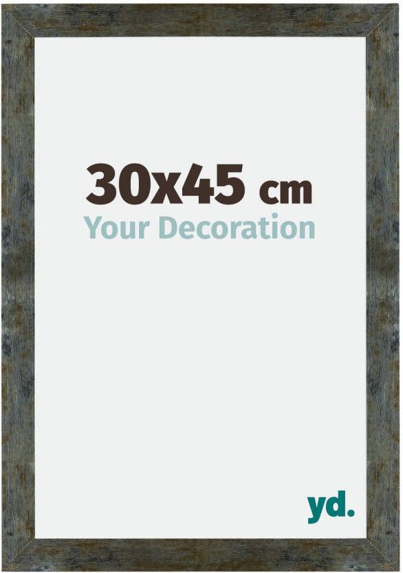 Your Decoration Fotolijst 30x45cm Blauw Goud Gemeleerd MDF Mura