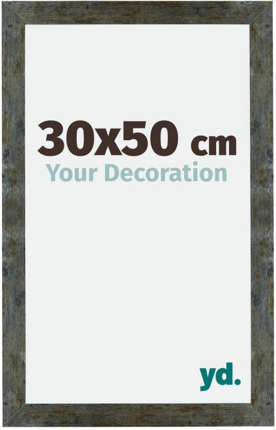 Your Decoration Fotolijst 30x50cm Blauw Goud Gemeleerd MDF Mura