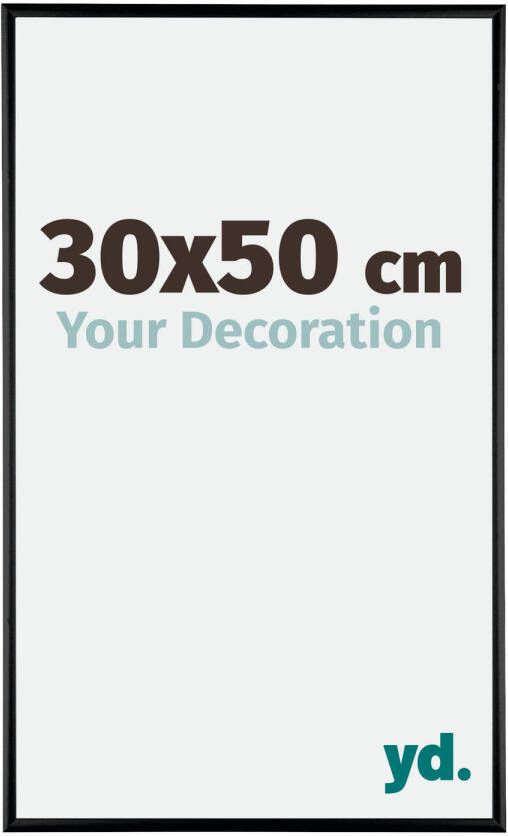 Your Decoration Fotolijst 30x50cm Zwart Hoogglans Aluminium Kent
