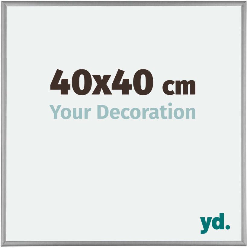 Your Decoration Fotolijst 40x40cm Platina Aluminium Kent