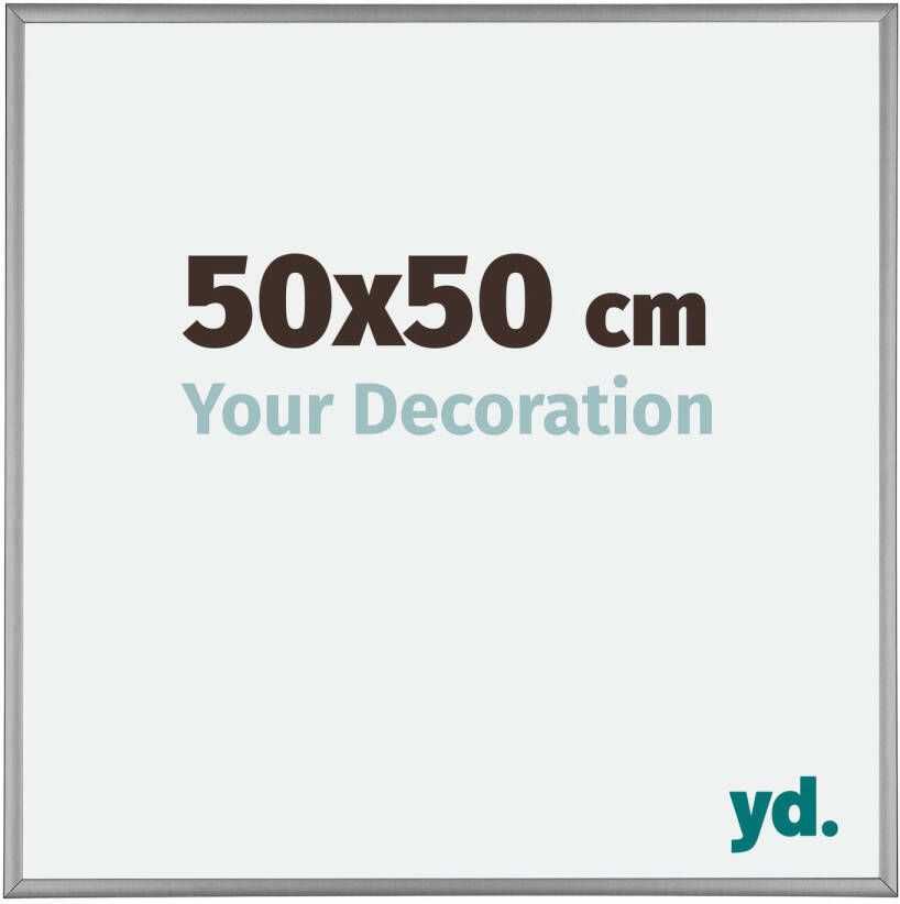 Your Decoration Fotolijst 50x50 Platina Aluminium Kent