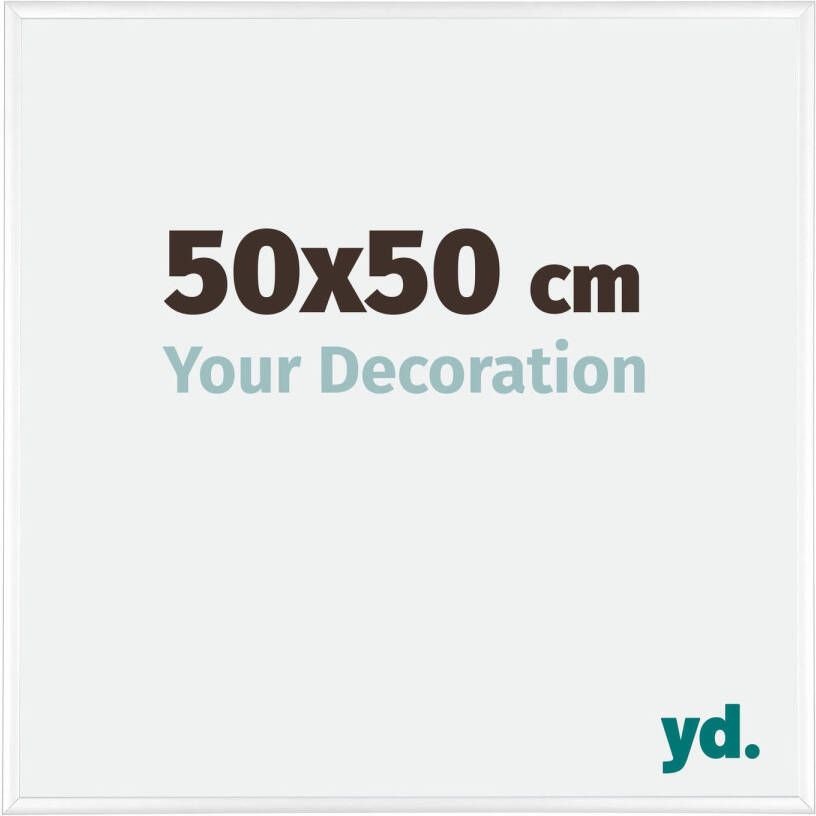 Your Decoration Fotolijst 50x50 Wit Hoogglans Aluminium Kent