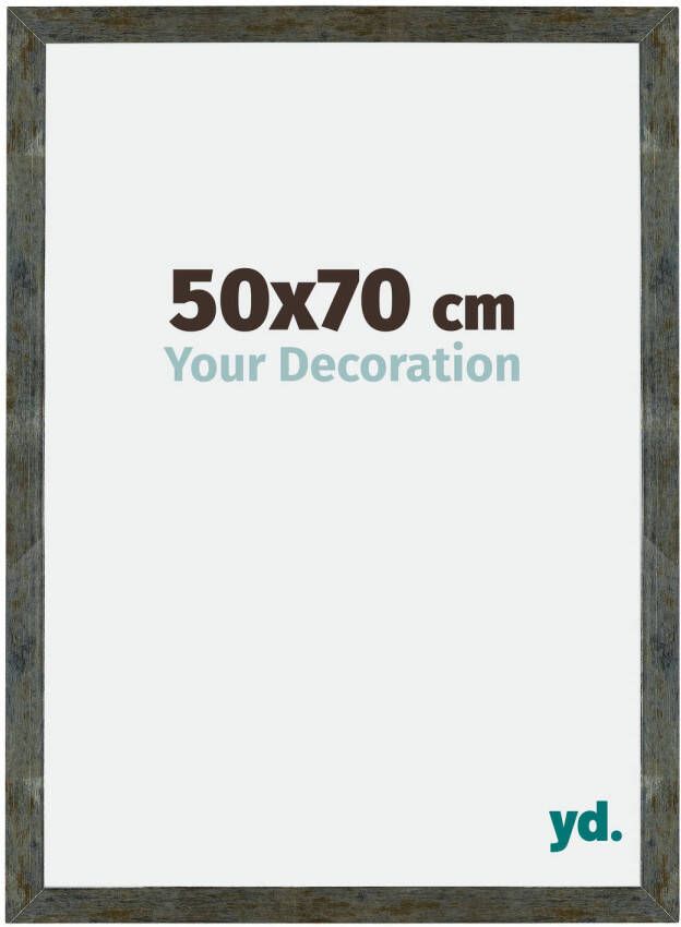 Your Decoration Fotolijst 50x70cm Blauw Goud Gemeleerd MDF Mura