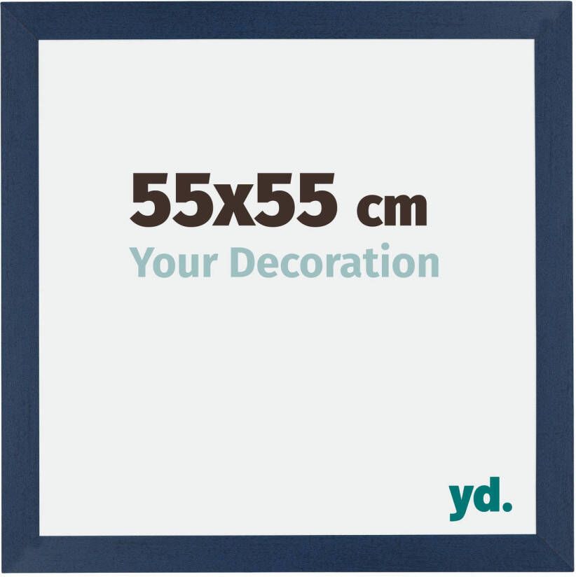 Your Decoration Fotolijst 55x55cm Donkerblauw Geveegd MDF Mura