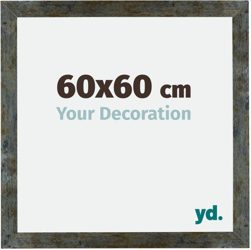 Your Decoration Fotolijst 60x60cm Blauw Goud Gemeleerd MDF Mura