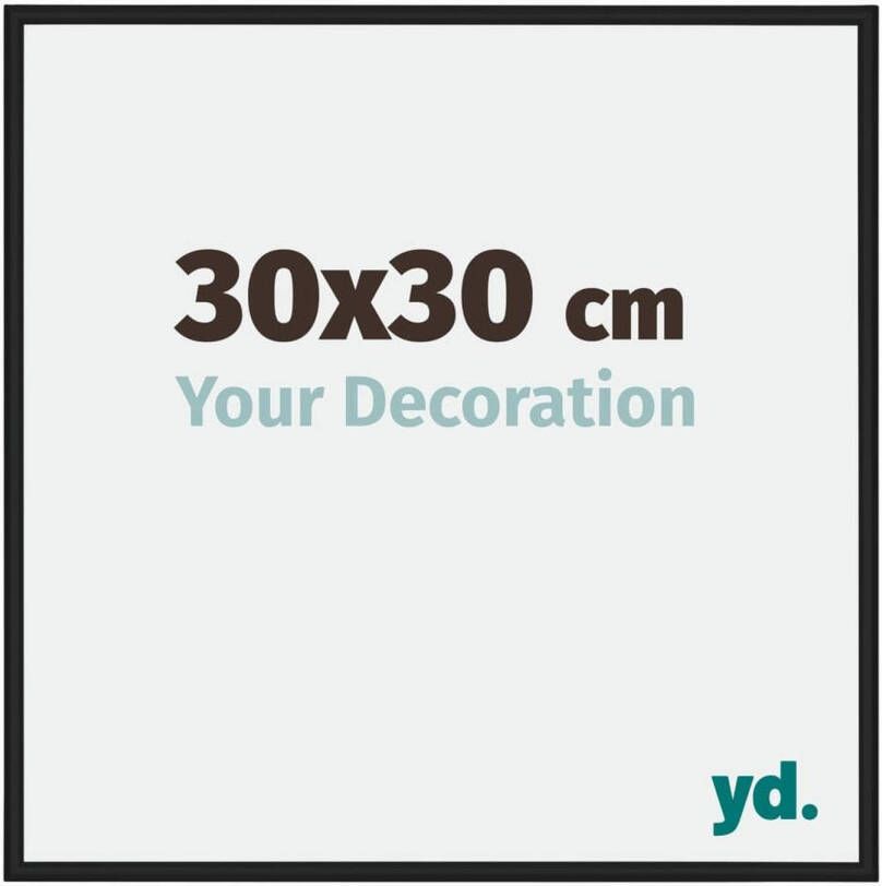 Your Decoration New York Aluminium Fotolijst 30x30cm Zwart Mat