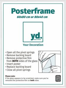 Your Decoration Posterlijst 60x80cm Wit Hoogglans Kunststof Paris
