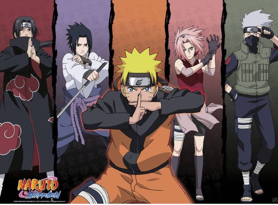 Yourdecoration ABYstyle Naruto Shippuden Group nr 1 Poster 52x38cm