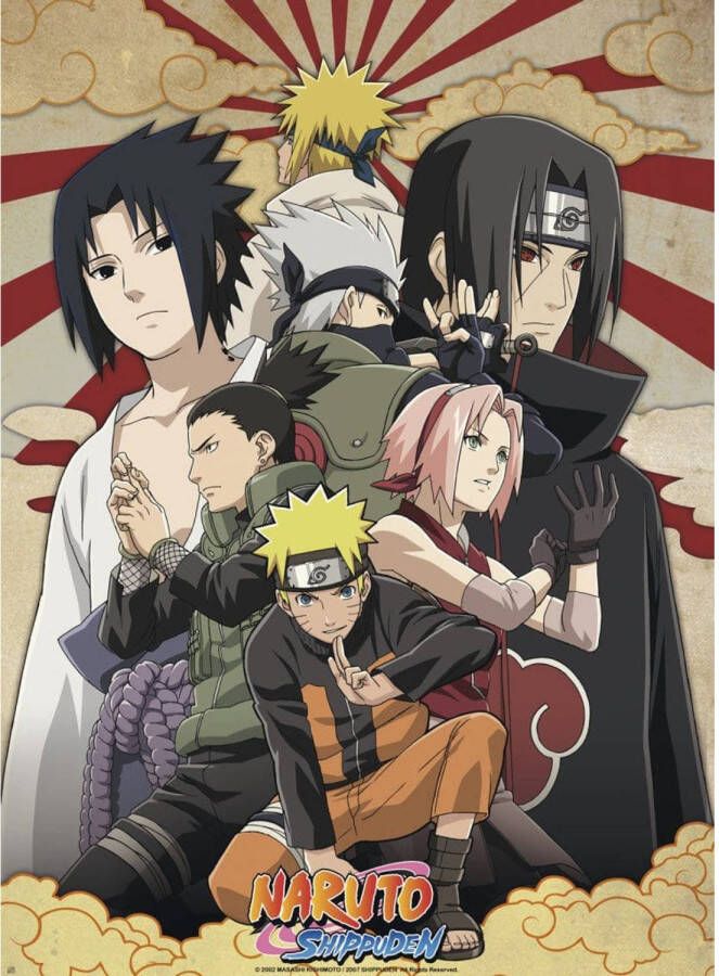 Yourdecoration ABYstyle Naruto Shippuden Group nr 2 Poster 38x52cm