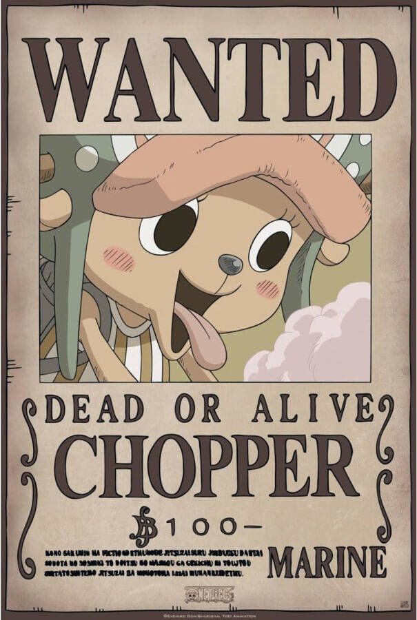 Yourdecoration ABYstyle One Piece Wanted Chopper New Poster 35x52cm