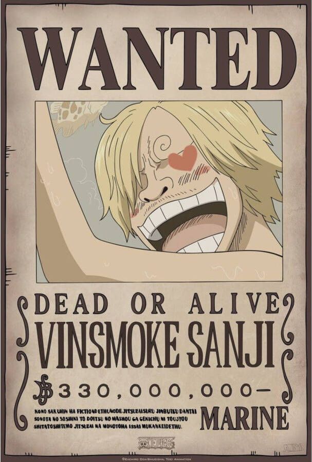 Yourdecoration ABYstyle One Piece Wanted Sanji New 2 Poster 35x52cm
