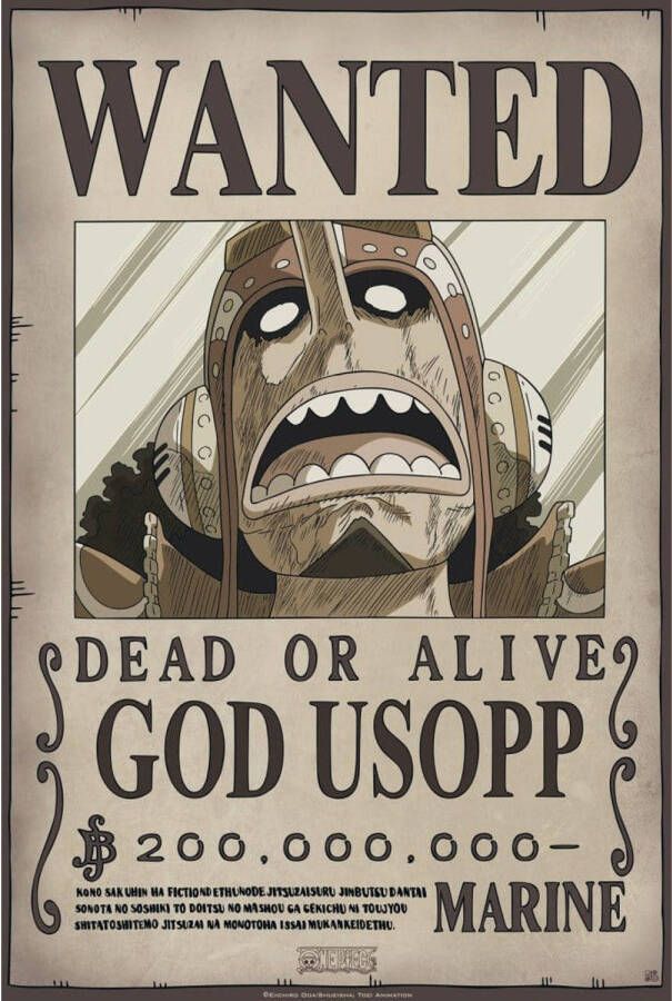 Yourdecoration ABYstyle One Piece Wanted Usopp New Poster 35x52cm