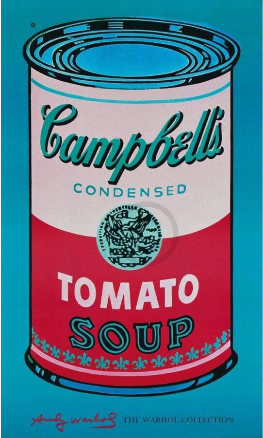 Yourdecoration Andy Warhol Campbell&apos;s Soup Kunstdruk 60x100cm