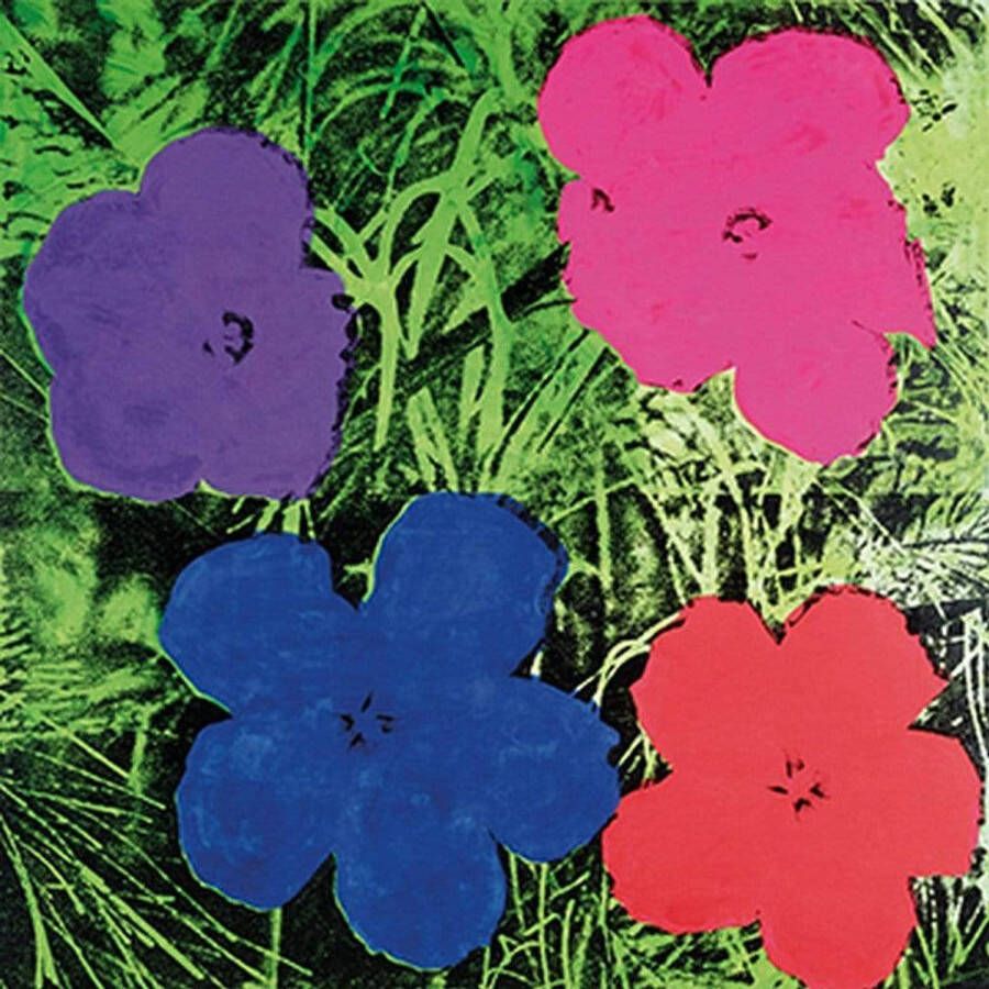 Yourdecoration Andy Warhol Flowers C. 1984 Kunstdruk 60x60cm