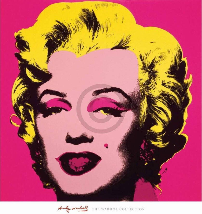 Yourdecoration Andy Warhol Marilyn MonroeHot Pink Kunstdruk 65x70cm
