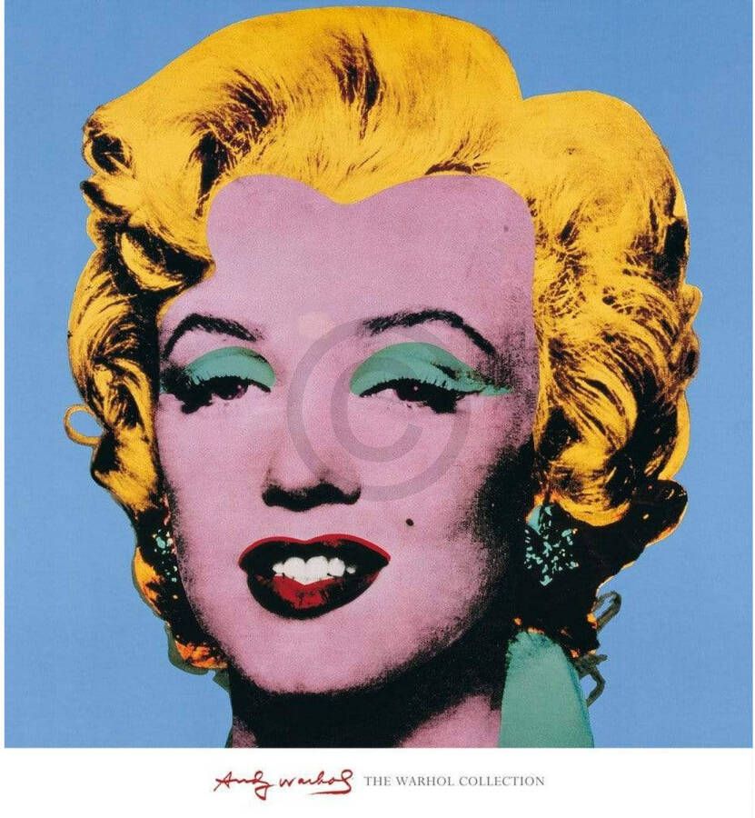Yourdecoration Andy Warhol Shot Blue Marilyn Kunstdruk 65x71cm