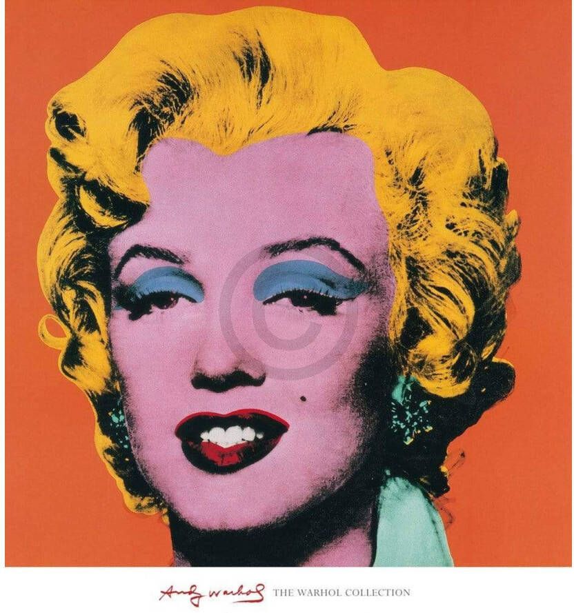 Yourdecoration Andy Warhol Shot Orange Marilyn Kunstdruk 65x71cm