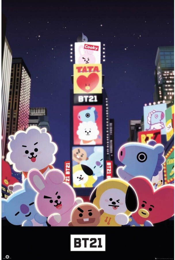 Yourdecoration GBeye BT21 Times Square Poster 61x91 5cm