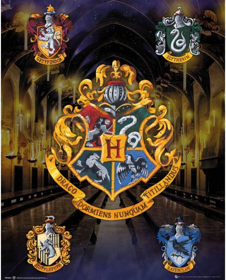 Yourdecoration GBeye Harry Potter House Crests Poster 40x50cm