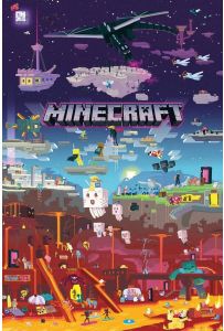 Yourdecoration Gbeye Minecraft World Beyond Poster 61x91 5cm