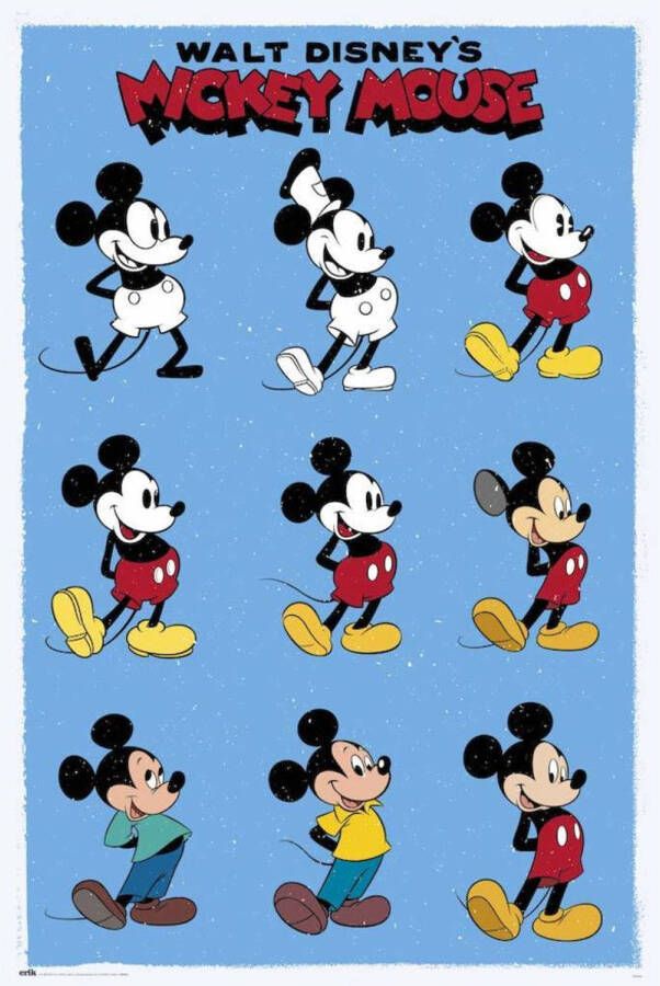 Yourdecoration Grupo Erik Disney Mickey Mouse Evol Poster 61x91 5cm