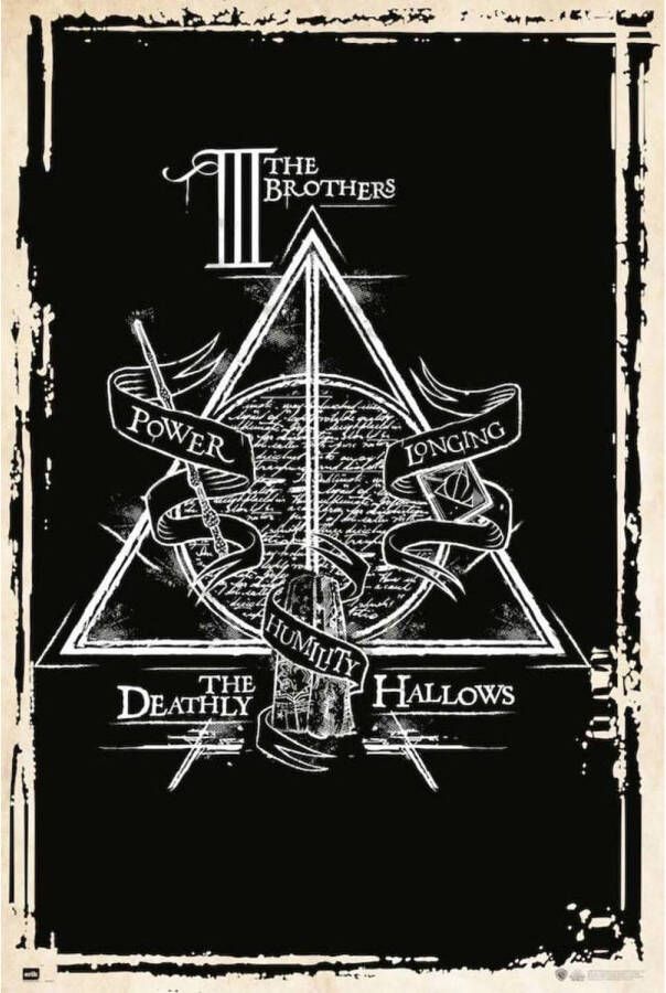 Yourdecoration Grupo Erik Harry Potter Deathly Hallows Symbol Poster 61x91 5cm