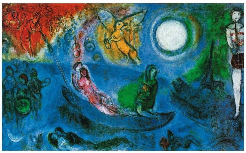 Yourdecoration Marc Chagall Il concerto 1957 Kunstdruk 80x60cm