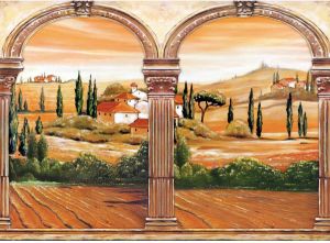 Yourdecoration Papermoon Toscaanse Bogen Vlies Fotobehang 350x260cm 7-banen