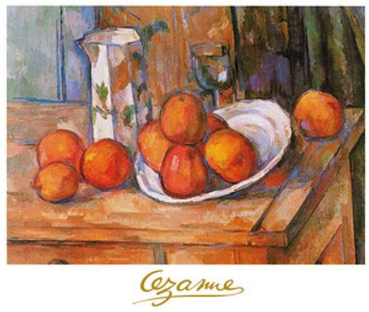 Yourdecoration Paul Cézanne Bricco bicchiere e piatto Kunstdruk 80x60cm