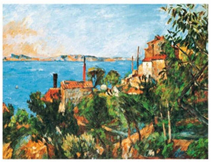 Yourdecoration Paul Cézanne La Mer a l&apos;Estaque Kunstdruk 30x30cm