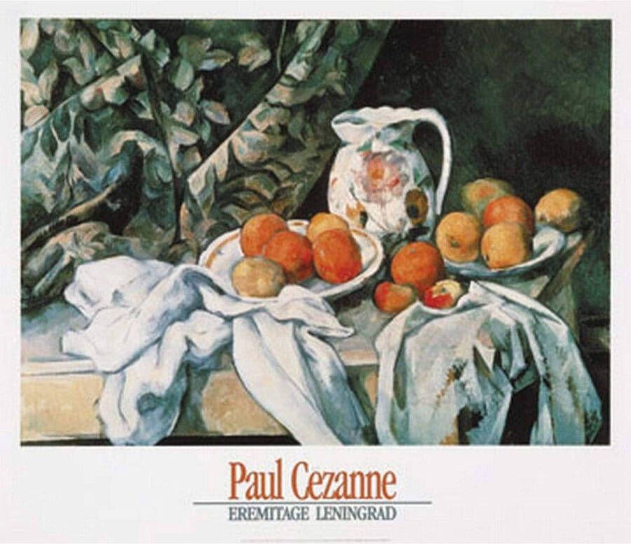 Yourdecoration Paul Cézanne Stilleben mit Früchten Kunstdruk 80x70cm
