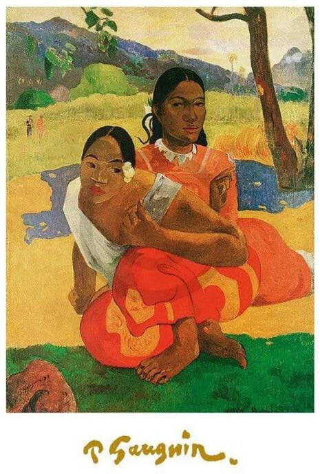 Yourdecoration Paul Gauguin Deux Tahitiennes Kunstdruk 50x70cm