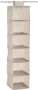 Zeller kast organiser hangend 6 vakken 30 x 30 x 129 cm beige Opbergmanden - Thumbnail 1