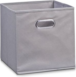 Zeller Set van 3x stuks grijze opbergmandjes kinderkamer 28 x 28 cm Opbergmanden