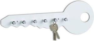 Zeller Sleutelrek wit voor 6 sleutels 35 cm Huisbenodigdheden Sleutels ophangen Sleutelrekjes Decoratief sleutelrek Sleutelkastjes